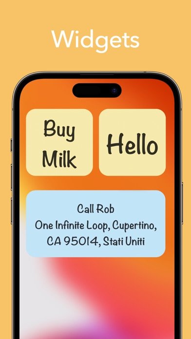 Stickers App Store preview showing colourful sticky-note widgets on an iPhone Home Screen